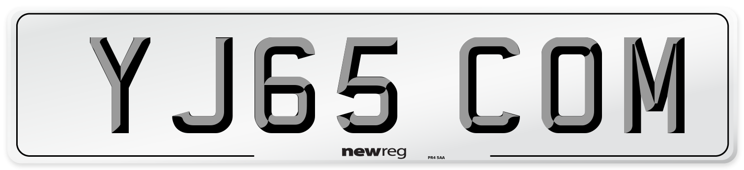 YJ65 COM Number Plate from New Reg
